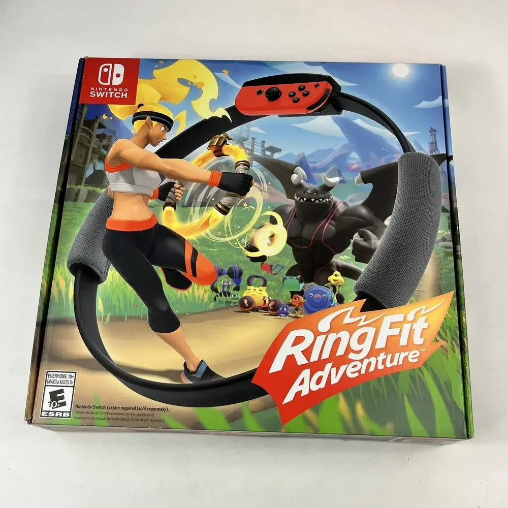 New Sealed Nintendo Switch Ring Fit Adventure Game Ring-Con Leg Strap Complete